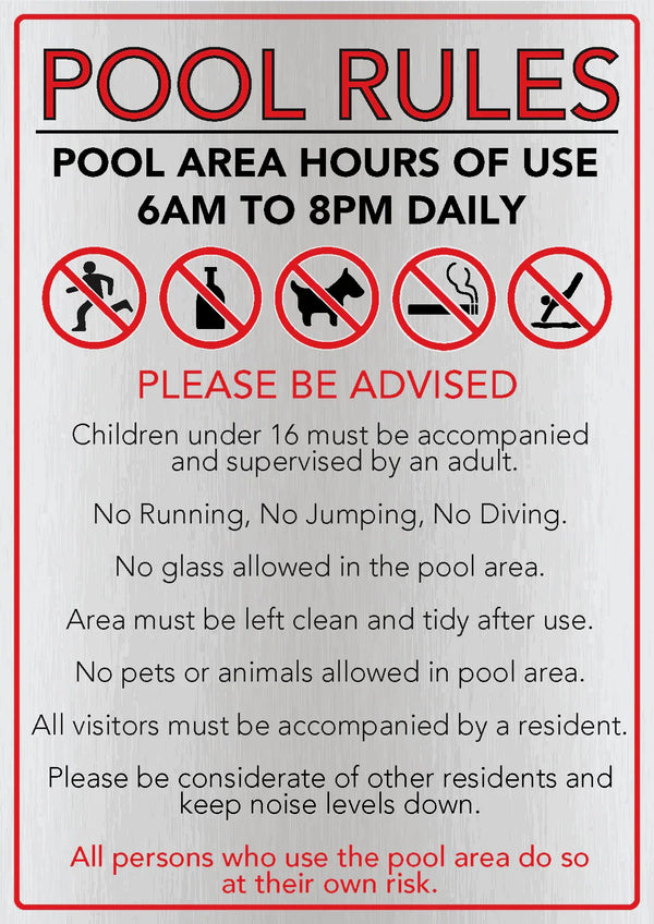 Pool Rules Signs and Other Solutions - www.cprsigns.com.au