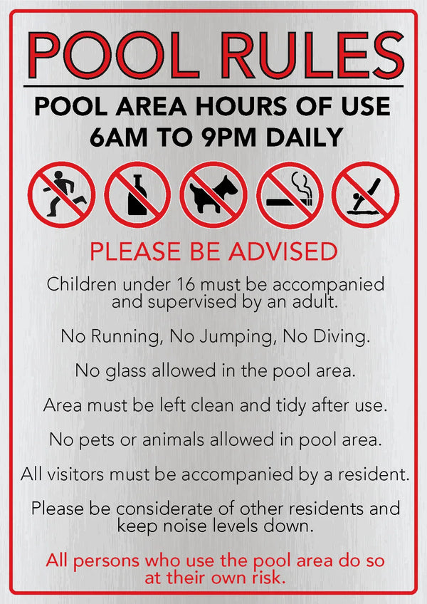 Pool Rules Signs and Other Solutions - www.cprsigns.com.au