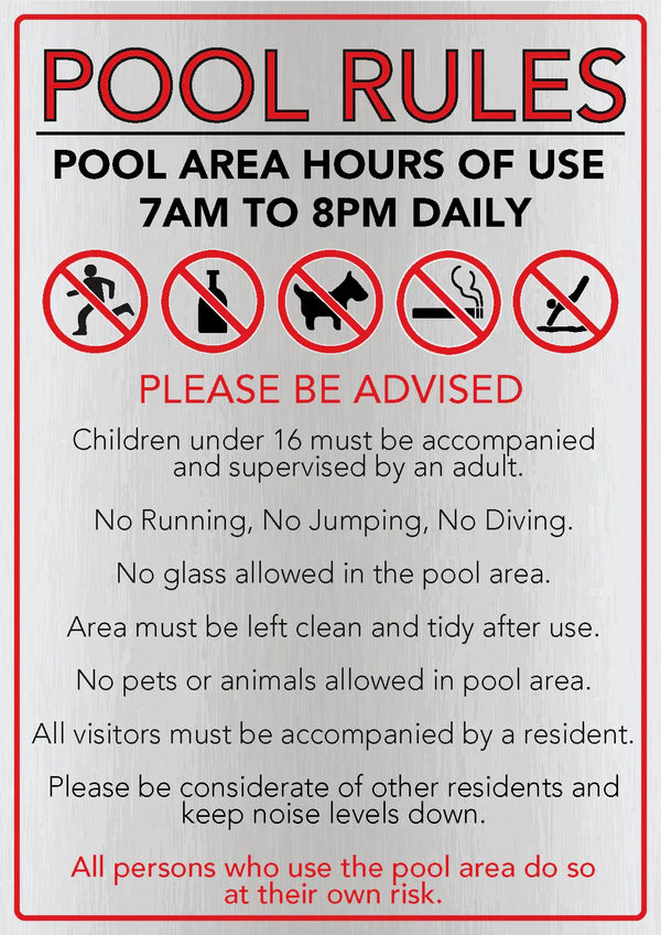 Pool Rules Signs and Other Solutions - www.cprsigns.com.au