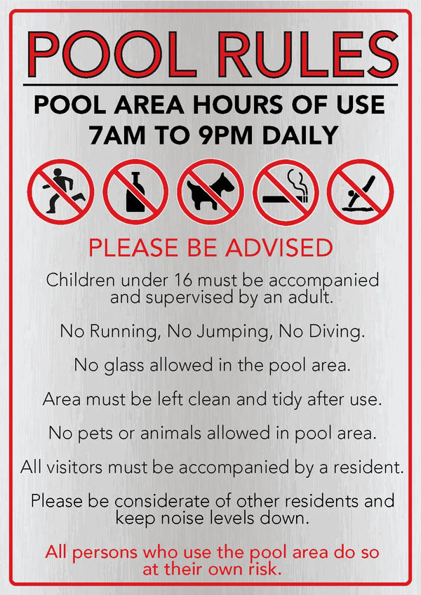 Pool Rules Signs and Other Solutions - www.cprsigns.com.au