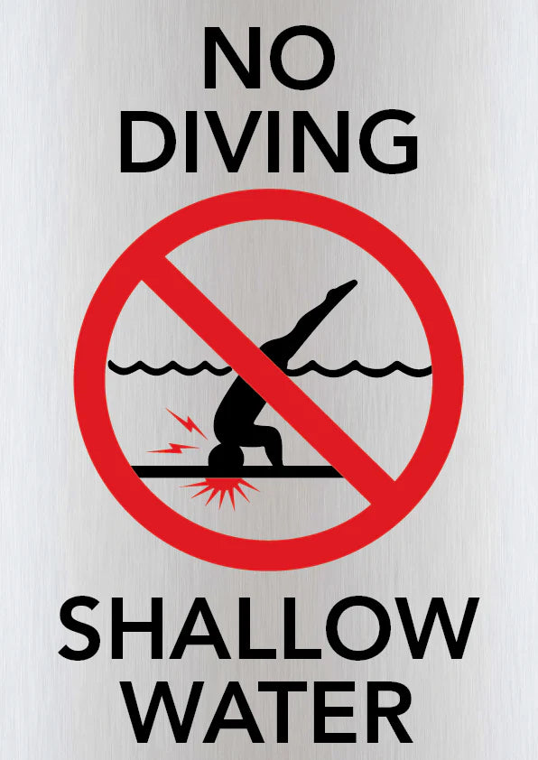 No Diving  Sign