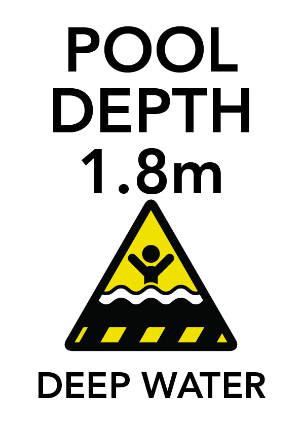 Pool Depth Signs