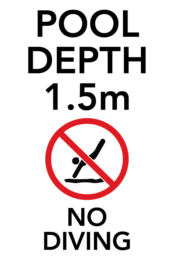 Pool Depth Signs