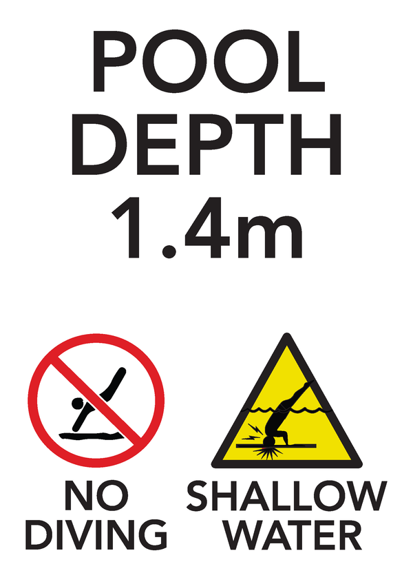 Pool Depth Signs