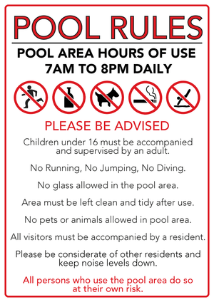 Pool Rules Signs and Other Solutions - www.cprsigns.com.au