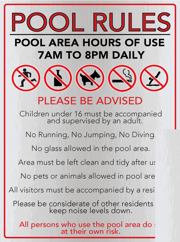 Pool Rules Signs and Other Solutions for Property Managers