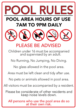 Pool Rules Signs and Other Solutions - www.cprsigns.com.au