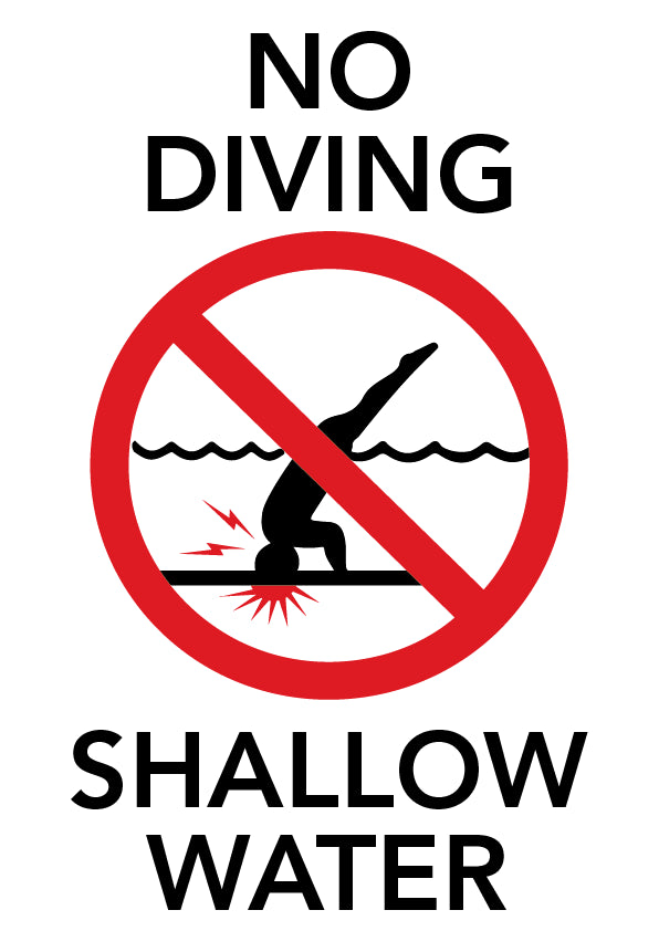 No Diving  Sign