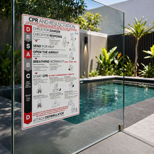 Clearance CPR Glass Pool Fence Decals – Original Design www.cprsigns.com.au