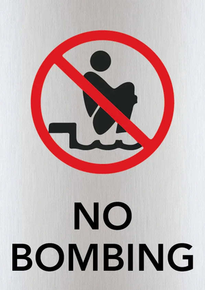 White aluminium pool safety prohibition sign reading No Running