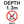 Brushed aluminium pool depth marker sign 1.4m with no diving and shallow water warning symbols