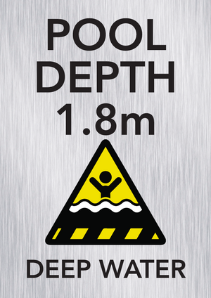 Pool depth 1.7m deep water brushed aluminium