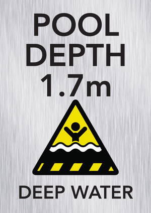 Pool depth 1.8m deep water brushed aluminium