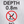 Brushed aluminium pool depth marker sign 0.9m with no diving and shallow water warning symbols