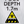 Brushed aluminium pool depth marker sign 0.1m with no diving and shallow water warning symbols
